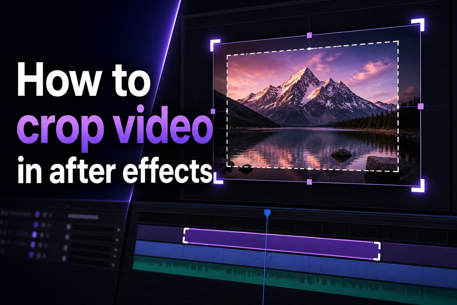 Adobe After Effects composition showing video crop controls
